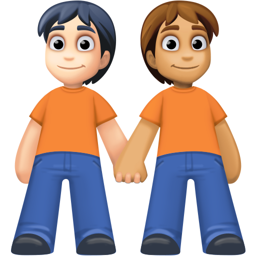 People Holding Hands: Light Skin Tone, Medium Skin Tone