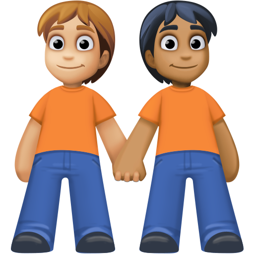 People Holding Hands: Medium-Light Skin Tone, Medium-Dark Skin Tone