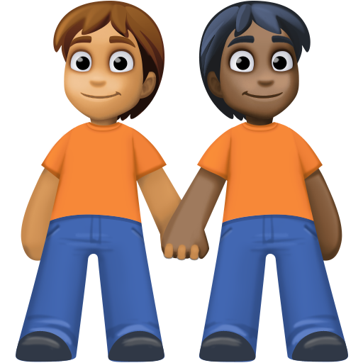 People Holding Hands: Medium Skin Tone, Dark Skin Tone