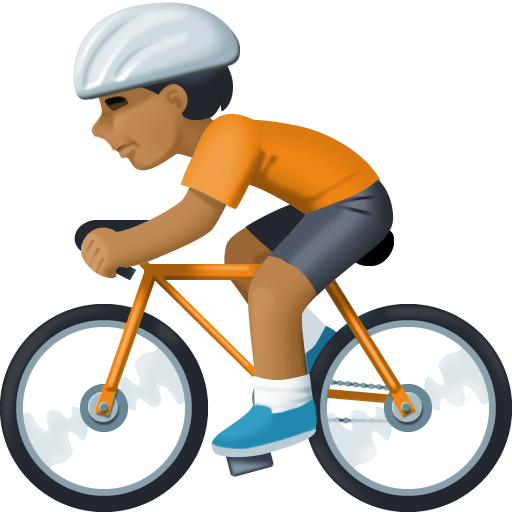 Ciclista: Tom de Pele Médio-Escuro