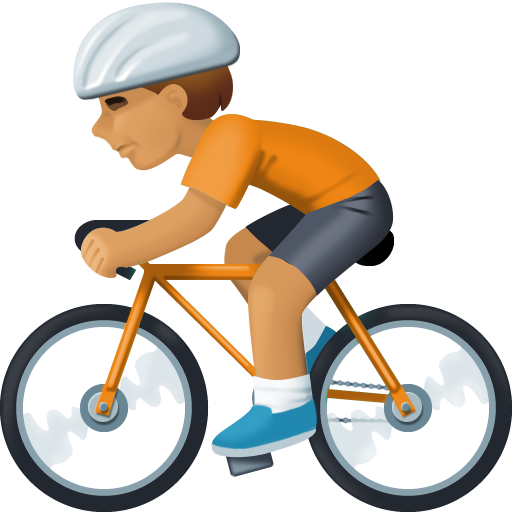 Ciclista: Tom de Pele Médio
