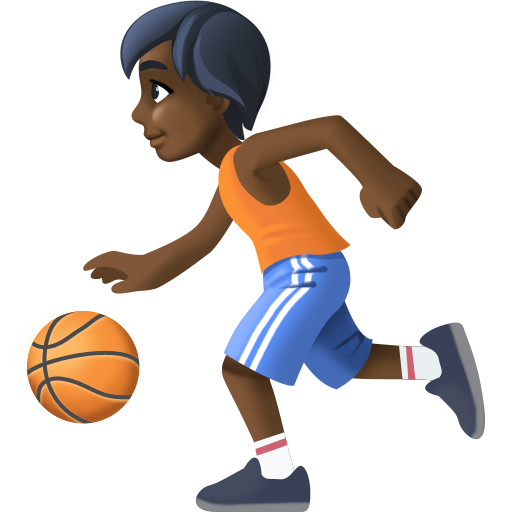 Pessoa Jogando Basquete: Tom de Pele Escuro