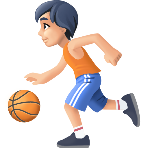 Pessoa Jogando Basquete: Tom de Pele Claro