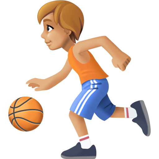 Pessoa Jogando Basquete: Tom de Pele Médio-Claro