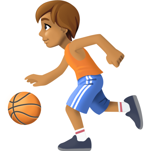 Pessoa Jogando Basquete: Tom de Pele Médio