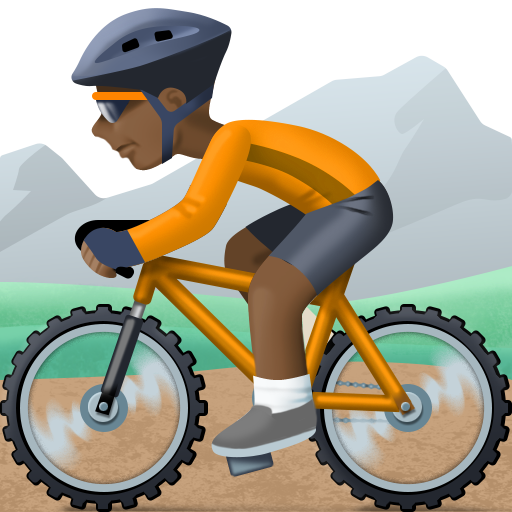 Pessoa Fazendo Mountain Bike: Tom de Pele Escuro