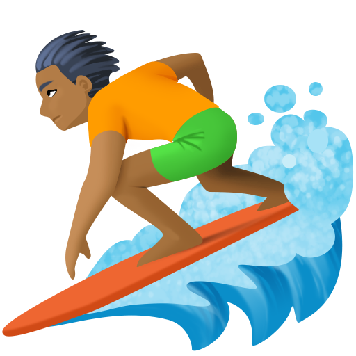 Surfista: Tom de Pele Médio-Escuro