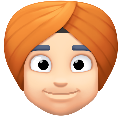 Pessoa Com Turbante: Tom de Pele Claro