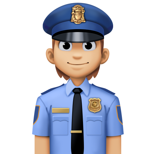 Policial: Tom de Pele Médio-Claro