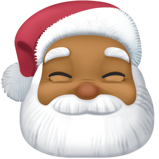 Papai Noel: Tom de Pele Médio-Escuro