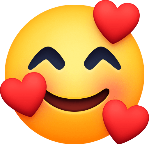 Rosto Sorridente Com Corações
