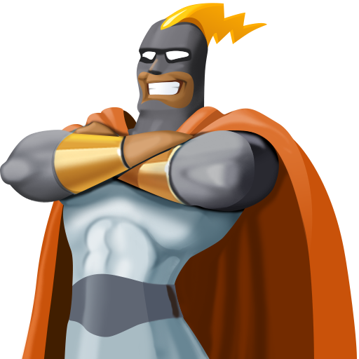 Super-Herói: Tom de Pele Médio-Escuro