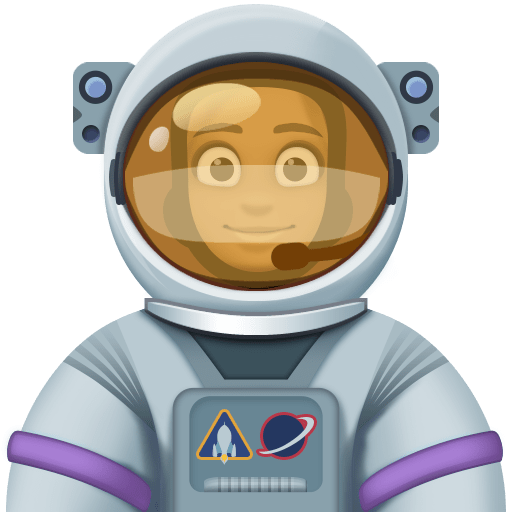 Astronauta Mulher: Tom de Pele Médio-Escuro