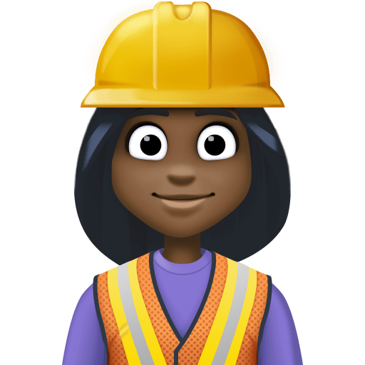 Operária Da Construção: Tom de Pele Escuro