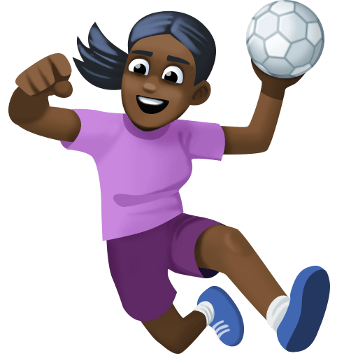 Jogadora De Handebol: Tom de Pele Escuro