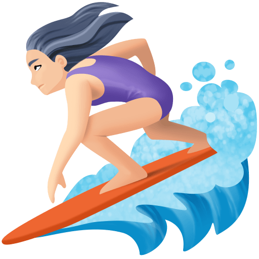 Mulher Surfista: Tom de Pele Claro