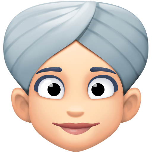 Mulher Com Turbante: Tom de Pele Claro