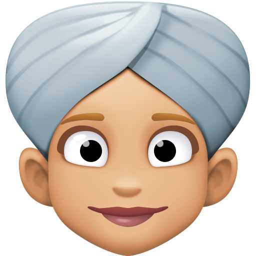Mulher Com Turbante: Tom de Pele Médio-Claro