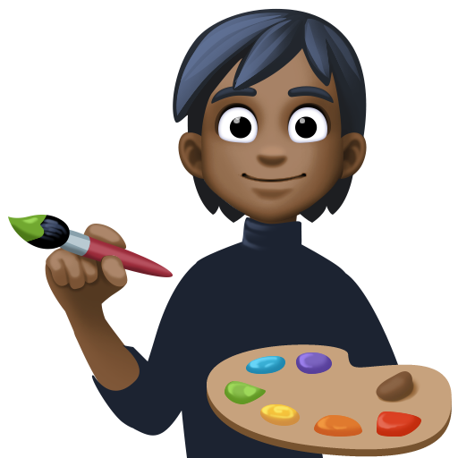 Художник: дуже темний тон шкіри для Facebook 15.0