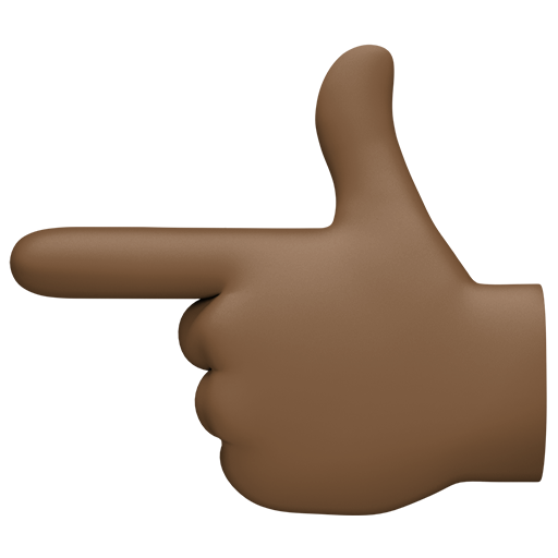 Палець, що вказує ліворуч: дуже темний тон шкіри для Facebook 15.0