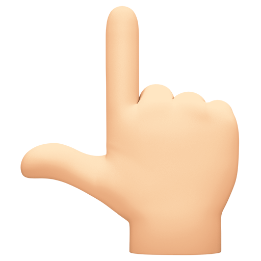 Указывающий вверх палец: очень светлый тон кожи для Facebook 15.0