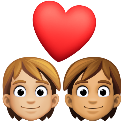 Закохана пара: дорослий дорослий світлий тон шкіри середній тон шкіри для Facebook 15.0