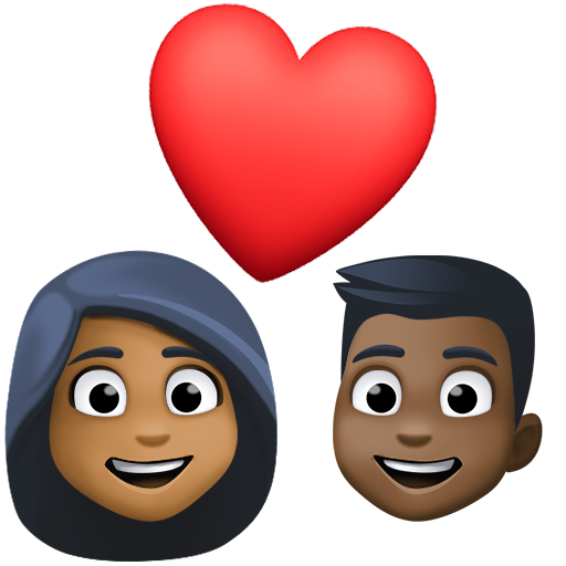 Закохана пара: жінка чоловік темний тон шкіри дуже темний тон шкіри для Facebook 15.0