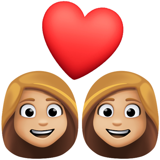Закохана пара: жінка жінка світлий тон шкіри для Facebook 15.0
