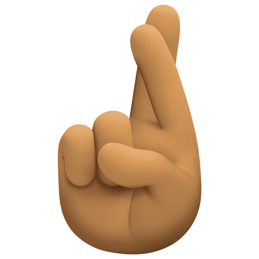 Схрещені пальці: середній тон шкіри для Facebook 15.0