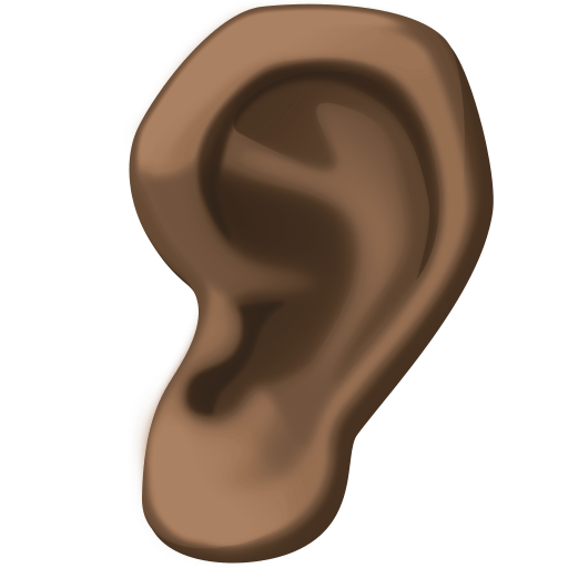 Вухо: дуже темний тон шкіри для Facebook 15.0