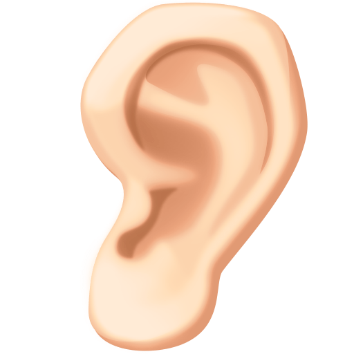 Ухо: очень светлый тон кожи для Facebook 15.0