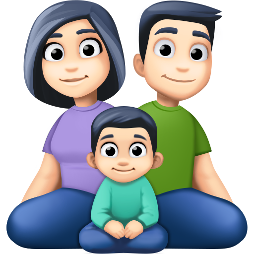 Сім'я-чоловік: світлий тон шкіри, жінка: світлий тон шкіри, хлопчик: світлий тон шкіри для Facebook 15.0