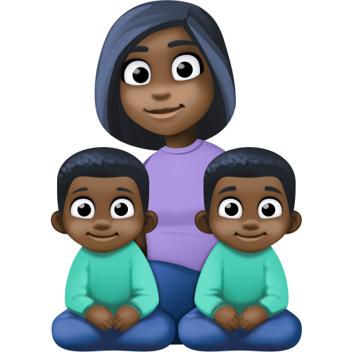 Сім'я-жінка: темний тон шкіри, хлопчик: темний тон шкіри, хлопчик: темний тон шкіри для Facebook 15.0