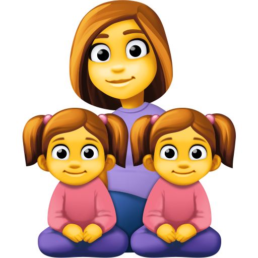 Сім'я: жінка, дівчинка, дівчинка для Facebook 15.0