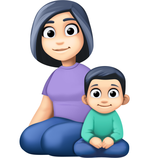 Сім'я-жінка: світлий тон шкіри, хлопчик: світлий тон шкіри для Facebook 15.0