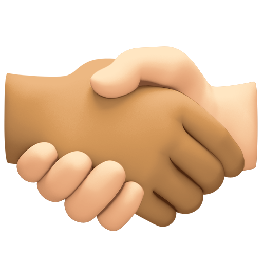 Рукостискання: середній тон шкіри дуже світлий тон шкіри для Facebook 15.0