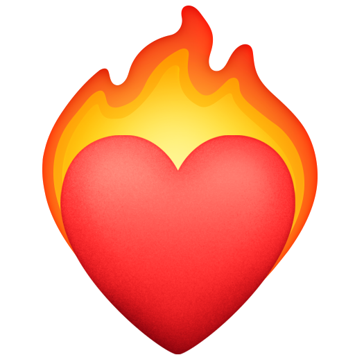Горящее сердце для Facebook 15.0