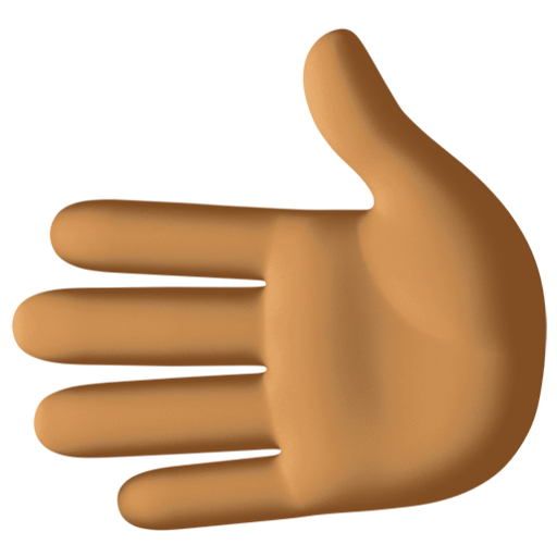 Рука влево: темный тон кожи для Facebook 15.0