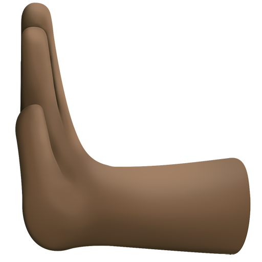 Толкающая рука влево: темный тон кожи для Facebook 15.0