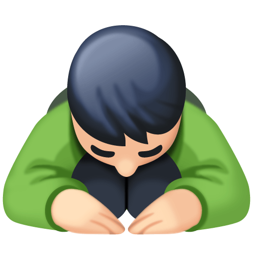 Чоловік кланяється: дуже світлий тон шкіри для Facebook 15.0