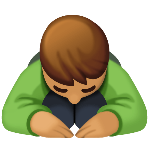 Чоловік кланяється: середній тон шкіри для Facebook 15.0