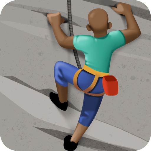 Чоловік піднімається по скелі: дуже темний тон шкіри для Facebook 15.0