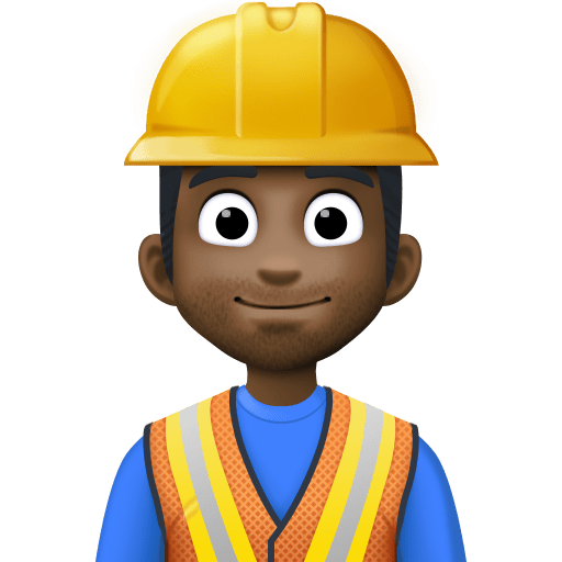 Чоловік-будівельник: дуже темний тон шкіри для Facebook 15.0