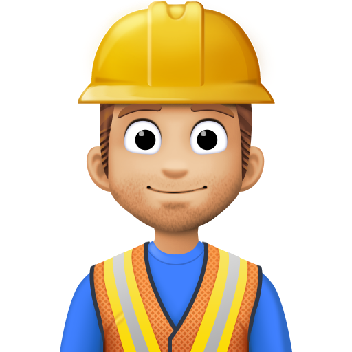 Чоловік-будівельник: світлий тон шкіри для Facebook 15.0