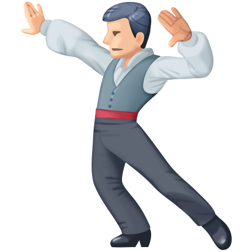 Танцующий мужчина: очень светлый тон кожи для Facebook 15.0