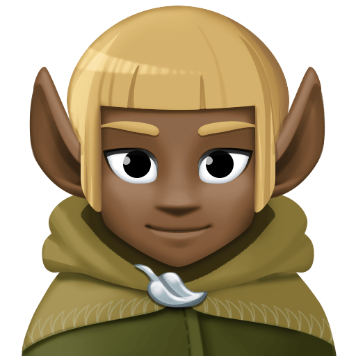 Мужчина-эльф: очень темный тон кожи для Facebook 15.0