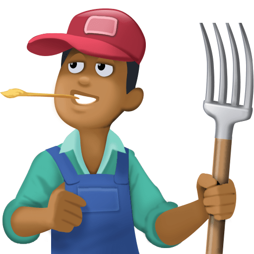 Чоловік-фермер: темний тон шкіри для Facebook 15.0