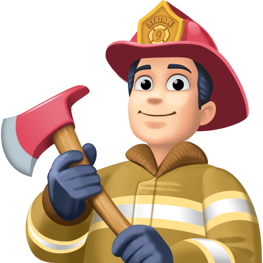 Мужчина-пожарный: очень светлый тон кожи для Facebook 15.0