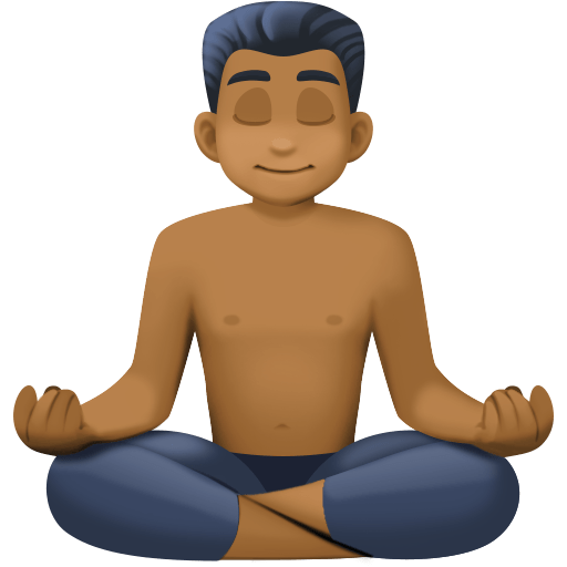 Чоловік у позі лотоса: темний тон шкіри для Facebook 15.0