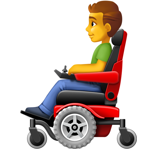 Чоловік в електричному кріслі-візку для Facebook 15.0